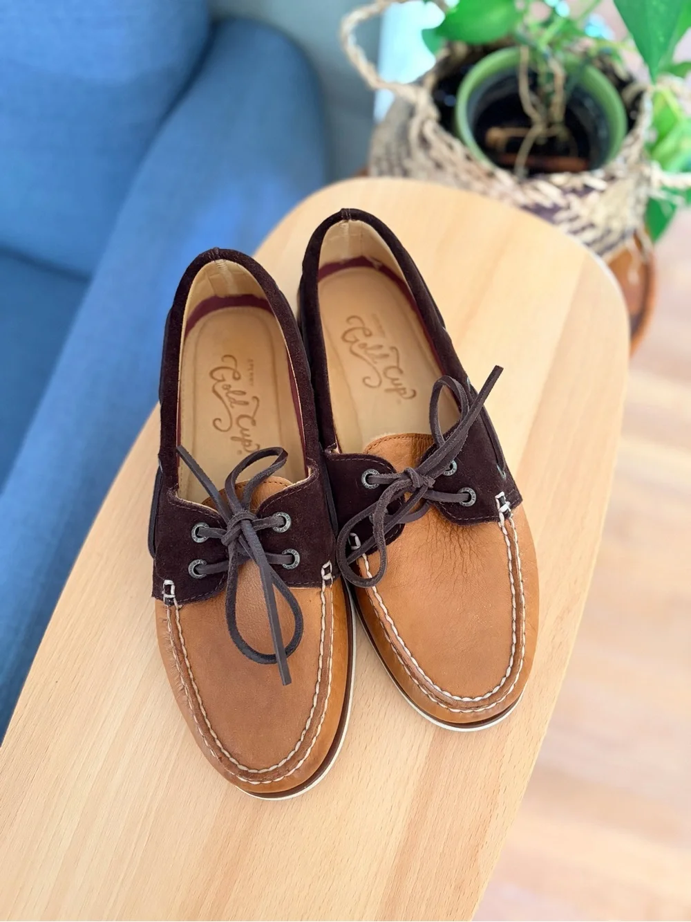 Sperry Gold Cup Authentic Original 2-Eye Boat Shoe sz 8 Brown Leather Boat Shoes